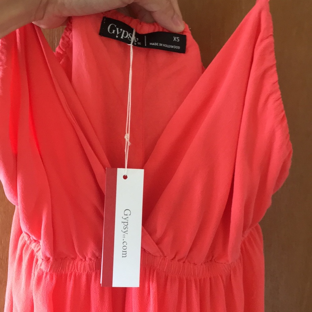Gypsy05 coral maxi dress NWT size xs